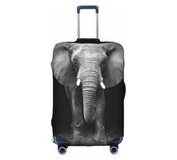 CKGODGF Copertura elastica dei bagagli della stampa del modello dell'elefante, copertura del bagaglio personalizzata con la cerniera., bianco, L