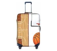 CKGODGF Copertura elastica dei bagagli della stampa del tabellone del campo da pallacanestro,Copertura dei bagagli personalizzata con, bianco, S