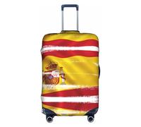 CKGODGF Copertura elastica dei bagagli della stampa della bandiera della Spagna, copertura del bagaglio personalizzata con la cerniera., bianco, L