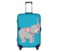 CKGODGF Copertura elastica dei bagagli della stampa dell'elefante del fumetto, copertura dei bagagli personalizzata con la cerniera., bianco, L