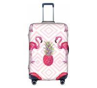 CKGODGF Copertura elastica per bagagli con stampa ananas fenicottero rosa, copertura per bagagli personalizzata con cerniera., bianco, XL
