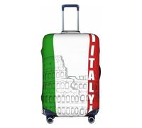 CKGODGF Copertura elastica per bagagli con stampa bandiera italiana del Colosseo Romano, copertura per bagagli personalizzata con cerniera., bianco, L