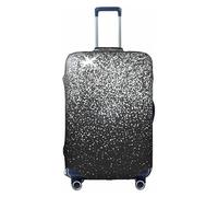 CKGODGF Copertura elastica per bagagli con stampa glitter argento lucido, copertura per bagagli personalizzata con cerniera., bianco, XL