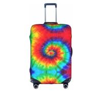 CKGODGF Custodia elastica per bagaglio con stampa tie dye hippie con cerniera., bianco, L