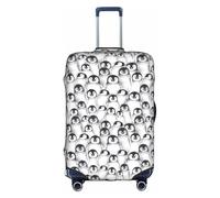 CKGODGF Cute Baby Penguins Sketch Print Elastic Luggage Cover,copertura bagagli personalizzata con cerniera., bianco, XL