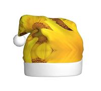 CKGODGF Girasoli fiori gialli stampa cappello di Natale alla moda e unico, cappello di Babbo Natale retrò, cappello classico della festa di Capodanno della peluche