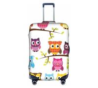 CKGODGF Gufi sui rami degli alberi stampa elastica bagagli copertura,copertura bagagli personalizzata con cerniera., bianco, S