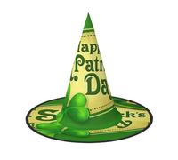 CKGODGF Happy St. Patrick'S Day Print Wizard, accessori per costume da mago, cappello pieno di Halloween, adatto per giochi di ruolo per feste, 1 pezzo
