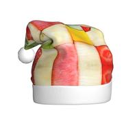CKGODGF Kiwi Watermelon Print Fashion and Unique Christmas Hat,Retro Santa Hat,Classic Plush New Year Party Hat