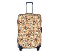 CKGODGF Labrador Retriever Dog Print Elastic Luggage Cover,copertura bagagli personalizzata con cerniera., bianco, S