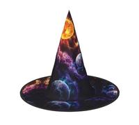 CKGODGF Mago stampa pianeta, accessori per costume da mago, cappello pieno di Halloween, adatto per giochi di ruolo per feste, 1 pezzo