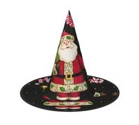 CKGODGF Mago stampato Merry Christmas, accessori per costume da mago, cappello pieno di Halloween, adatto per giochi di ruolo per feste, 1 pezzo