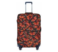 CKGODGF Monarch Butterflies Print Elastic Luggage Cover,copertura bagagli personalizzata con cerniera., bianco, S