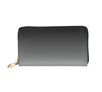 CKGODGF Portafoglio lungo in pelle alla moda con stampa ombré da bianco a nero per uomini e donne con cerniera, adatto per i viaggi