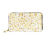 CKGODGF Sparsed Dreamy Stars and Spots Print Fashion Leather Long Wallet per uomini e donne con cerniera, adatto per i viaggi