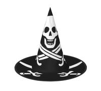 CKGODGF Stampa bandiera pirata mago, accessori per costume da mago, cappello intero per Halloween, adatto per feste di ruolo - 1 pezzo