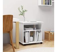 CKioict Armadietto da cucina in materiale per ufficio, mobiletto a rotelle, bianco lucido, 60 x 45 x 60 cm, per corridoio, camera da letto, soggiorno, sala da pranzo