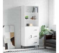 CKioict Armadietto multiuso per camera da letto, mobili High board, bianco, 69,5 x 34 x 180 cm, in legno per corridoio, camera da letto, soggiorno