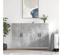 CKioict Armadio per sala da pranzo, consolle, 2 pezzi, grigio cemento, materiale in legno, per camera da letto e soggiorno e ufficio