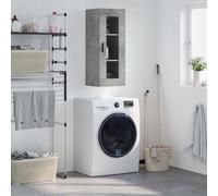 CKioict Armadio per soggiorno, consolle, multiuso, grigio cemento, 34,5 x 34 x 90 cm, per ingresso, corridoio, soggiorno