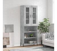 CKioict Armadio per soggiorno, consolle, multiuso, grigio cemento, 69,5 x 34 x 180 cm, materiale in legno, per ingresso, corridoio, soggiorno