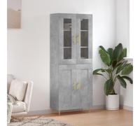 CKioict Armadio per soggiorno, consolle, multiuso, grigio cemento, 69,5 x 34 x 180 cm, materiale in legno, per ingresso, corridoio, soggiorno