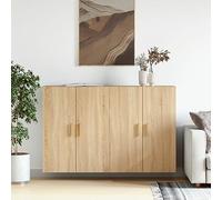 CKioict Armadio portaoggetti per sala da pranzo, consolle, 2 pezzi, rovere Sonoma, materiale in legno, per camera da letto e salotti e ufficio