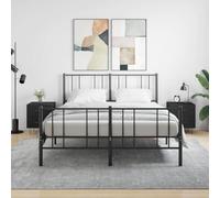 CKioict Comodini moderni, facili da montare, 2 pezzi, nero, 40 x 35 x 47,5 cm, materiale in legno per piccoli ambienti, soggiorno, camera da letto