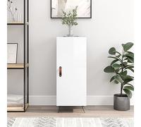 CKioict Consolle Armadietto da cucina, credenza, bianco lucido, 34,5 x 34 x 90 cm, in legno per ingresso, corridoio, soggiorno