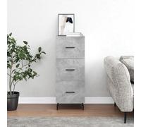 CKioict Consolle Armadietto da cucina, credenza, grigio cemento, 34,5 x 34 x 90 cm, in legno per ingresso, corridoio, soggiorno