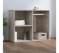 CKioict Credenza per soggiorno, armadietto multiuso, per toletta, grigio cemento, 80 x 40 x 65 cm, in legno per corridoio, camera da letto, soggiorno, sala da pranzo