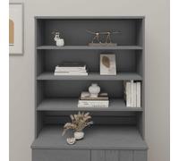 CKioict HAMAR - Top da parete in legno massiccio 90 x 30 x 100 cm, colore: grigio scuro