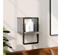 CKioict Mensola da parete per cucina, camera da letto, mensola decorativa per pareti, con asta, grigio, 20 x 25 x 30 cm, per cucina, camera da letto, soggiorno