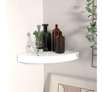 CKioict Mensola sospesa per DVD, per pareti, angolare, bianco lucido, 25 x 25 x 3,8 cm, in MDF, per cucina, camera da letto, soggiorno