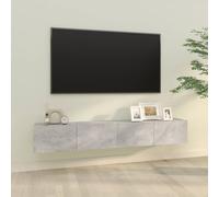 CKioict Mobile pensile per TV, 2 pezzi, grigio cemento, 100 x 30 x 30 cm, materiale in legno, adatto per studio, hotel, lounge