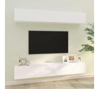 CKioict Mobile pensile per TV, 4 pezzi, bianco, 100 x 30 x 30 x 30 cm, adatto per studio, hotel, lounge