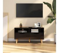 CKioict Mobile Porta TV Nero Lucido 90x40x48,5 cm Legno Multistrato Design Moderno e Ampio Spazio di Archiviazione per Soggiorno Mobile Stereo Robusto e Stabile con Supporto HiFi