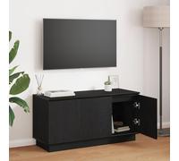 CKioict Mobile TV Nero 100x38x49 cm Legno Ingegnerizzato con Porte Scorrevoli per Soggiorno e Home Cinema, Design Moderno e Funzionale per Dispositivi Multimediali, Centro