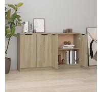 CKioict Mobiletto moderno da cucina, credenze, 2 pezzi, rovere Sonoma, 60 x 30 x 70 cm, materiale in legno per soggiorno, camera da letto, corridoio