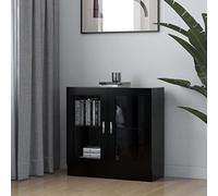 CKioict Moderno scaffale da pavimento, divisorio in legno, per soggiorno, ufficio, studio, colore nero, 82,5 x 30,5 x 80 cm