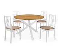 CKioict Panchina angolare per sala da pranzo, cucina, set da pranzo, 5 pezzi, MDF, bianco, adatto per sala da pranzo, cucina, soggiorno