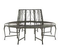 CKioict Panchina da balcone per il parco e il tavolo da pranzo per esterni, 160 cm, in acciaio, per giardino, cortile, prato