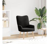 CKioict Poltrona relax nera in tessuto simile alla lana con sgabello sedia per camera da letto interno