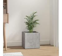 CKioict Porta piante da interno Vasi alti da esterno Fioriere da esterno grandi Fioriera Grigio Cemento 40x40x40 cm in Legno Multistrato Per Piante,Fiori,Frutta e Verdura