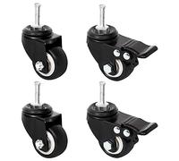 CKioict Rotoli per piante, 4 pezzi, nero, 8 x 3,5 x 8 cm, in ferro, per esterni, per terrazze, interni