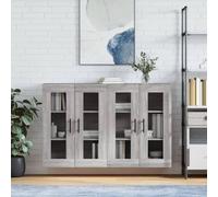 CKioict Salotto Armadio Consolle Multiuso Armadio Armadio 2 Pz Grigio Sonoma Materiale Legno Per Ingresso Corridoio Soggiorno