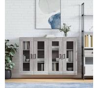 CKioict Salotto Armadio Consolle Multiuso Armadio Armadio 2 Pz Grigio Sonoma Materiale Legno Per Ingresso Corridoio Soggiorno