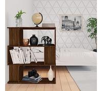 CKioict Scaffale da cucina per corridoio, libreria/divisorio marrone rovere 80 x 24 x 96 cm, materiale in legno per soggiorno, ufficio, studio