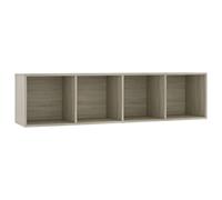 CKioict Scaffale Da Parete Multifunzionale, Mensole Camera Da Letto, Libreria/Mobile TV, Facile da montare Adatto per Ufficio, bagno, lavanderia, camera da letto Rovere Sonoma 143x30x36 cm