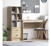 CKioict Scrivania con vano portaoggetti in legno di rovere Sonoma armadio da giardino per camera da letto soggiorno